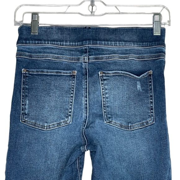Spanx Pull-On High Rise Skinny Jeans Raw Hem Distressed | Size S/P - Picture 6 of 8